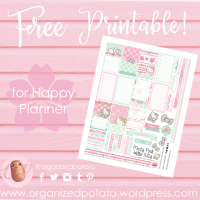 Free Planner Printable: Mint Green & Pink Hello Kitty