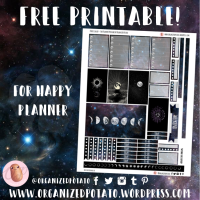 Free Planner Printable: Purple Galaxy
