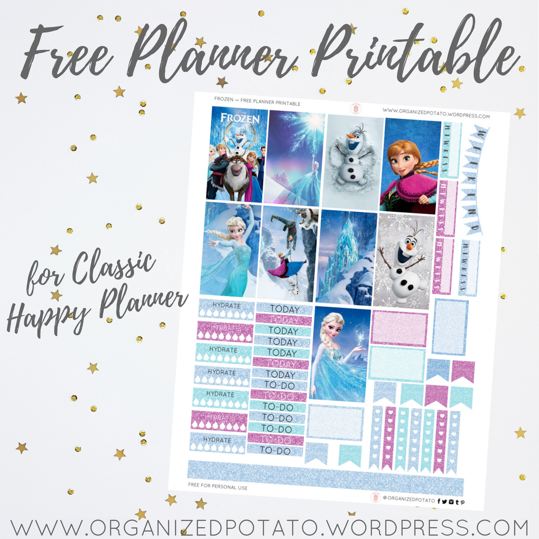 Free Planner Printable: Frozen – Organized Potato